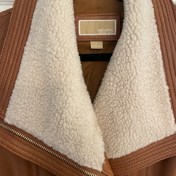 NWOT Michael Kors MOTO Leather Jacket - Picture 2 of 11